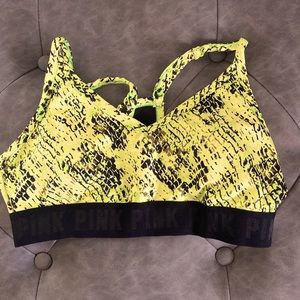Like green snake prim sports bra from pink